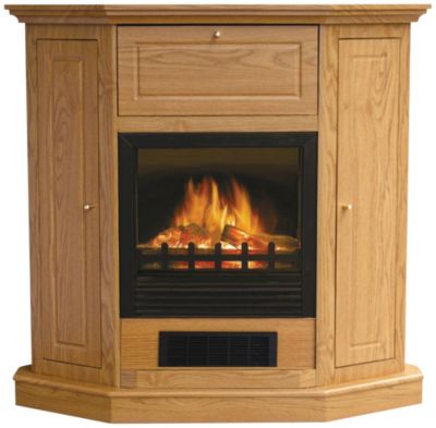 Electric Fireplace w/Oak Mantle
