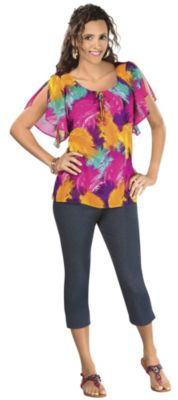 Sara Michelle Missess Feather Print Tee