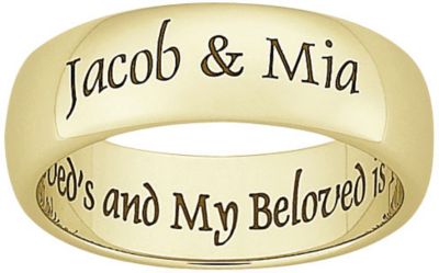 Goldtone Laser Engraved "My Beloved" Band