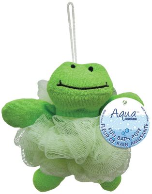 Aqua Fun Bath Puff-Frog