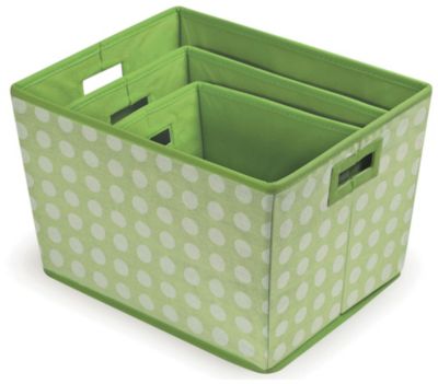 Paquete de 3 canastas apilables de lunares de Badger Baskets