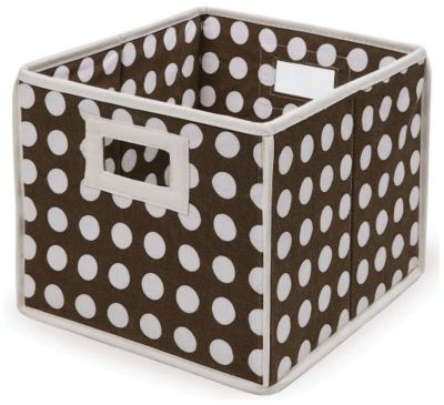 Cubo de almacenamiento plegable Badger Baskets con lunares
