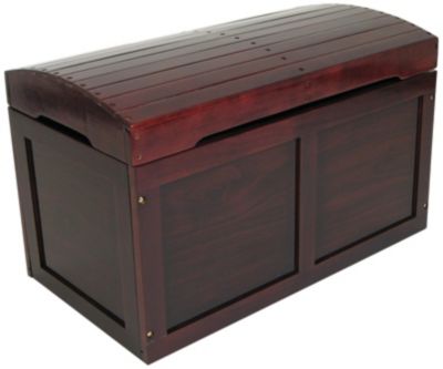 Badger Baskets Hardwd Cherry Barrel Top Toy Chest