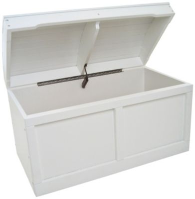Badger Baskets Hardwood White Barrel Top Toy Chest
