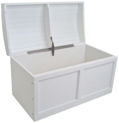 Badger Baskets Hardwood White Barrel Top Toy Chest