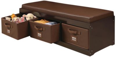 Badger Baskets Kid's Espresso Storage Bench