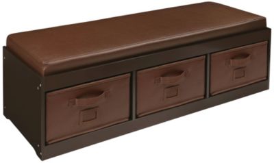 Badger Baskets Kid's Espresso Storage Bench