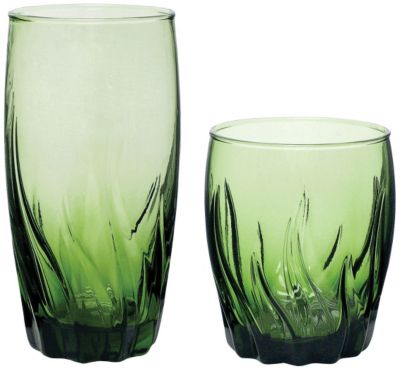 Anchor Starfire Ivy 16pc Drinkware Set