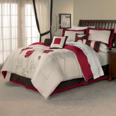 McLeland Design Red Poppies 8pc Comforter Set