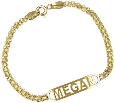 10K Gold Bismark Name Bracelet