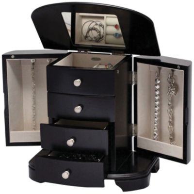 Mele & Co. Laney Upright Jewelry Box-Java Finish