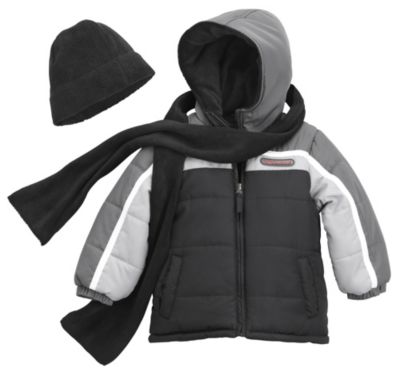 iXtreme Boy's Stripe Puffer Jacket 8 to 18