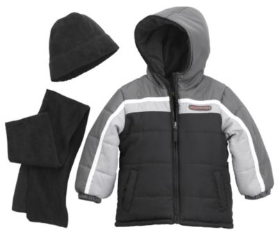 iXtreme Boy's Stripe Puffer Jacket 8 to 18