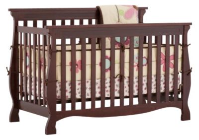 Carrara 4 in 1 Fixed Side Convertible Crib Cherry