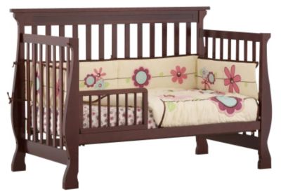 Carrara 4 in 1 Fixed Side Convertible Crib Cherry