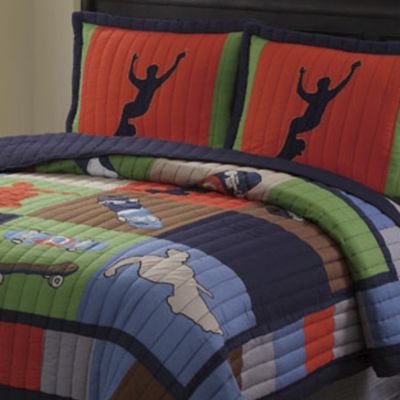 Cool Skate 100% Cotton Quilt Set
