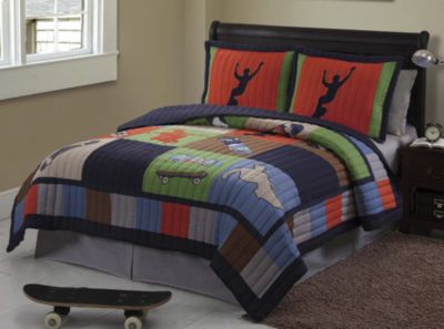 Cool Skate 100% Cotton Quilt Set