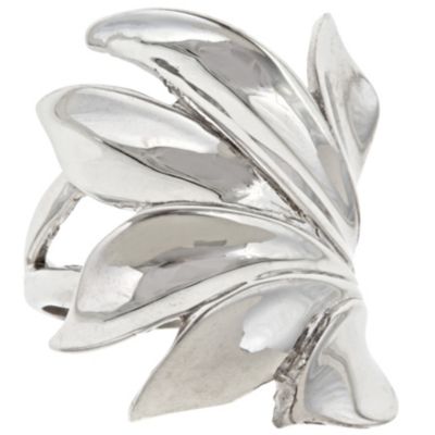 Joseph Alexander Platinum Over Silver Petal Ring