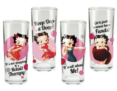 Betty Boop 4pc Glass Set