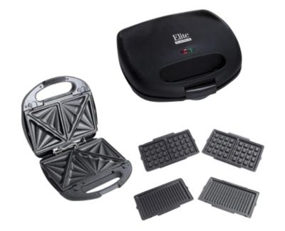 Elite Gourmet 3 in 1 Sandwich Grill / Waffle Maker