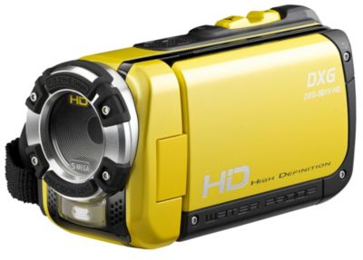 DXG HD Waterproof Camcorder-Yellow