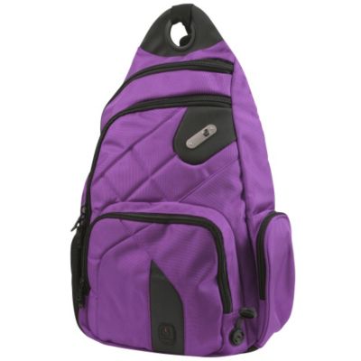 Powerbag Sling Style Backpack with Charger -Purple