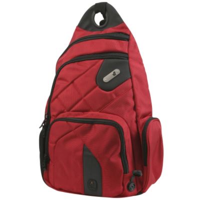 Powerbag Sling Style Backpack with Charger   Red