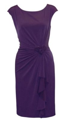 Ronni Nicole Misses' Rosette Trim Dress