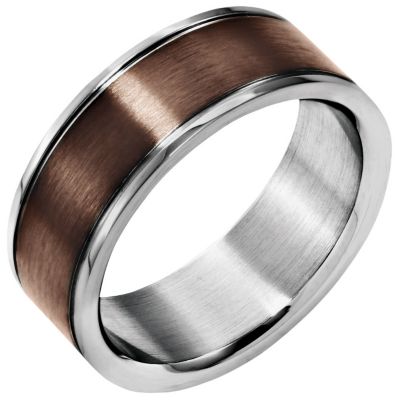 Chisel Stainless Steel Men&rsquo;s Chocolate-Plated Band