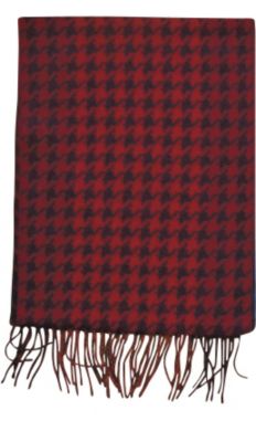 V Fraas Houndstooth Cashmink Scarf