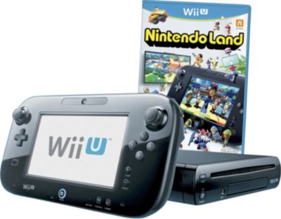 Wii U 32GB Black Console with NintendoLand Game