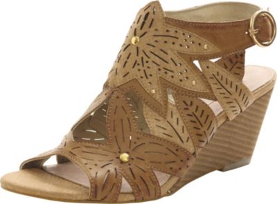 XOXO Sahara Women? s Wedge Sandal Black 7