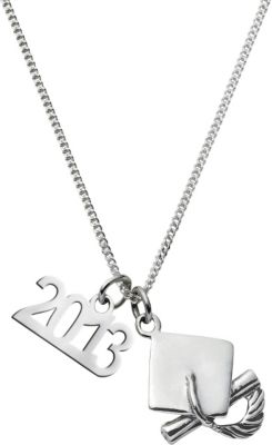 Sterling Silver 2013 Graduation Cap Pendant