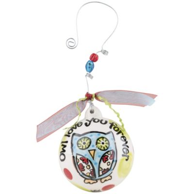 Glory Haus Painted Ball Ornament~ Owl Love You Forever