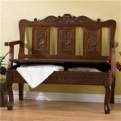 Mahogany Carved Settee