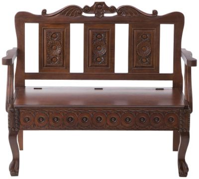 Mahogany Carved Settee
