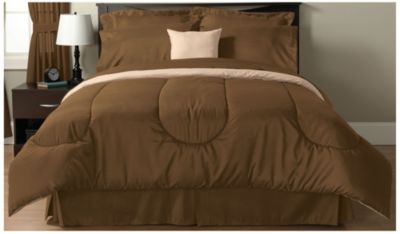 Solid Color Reversible Microfiber Comforter