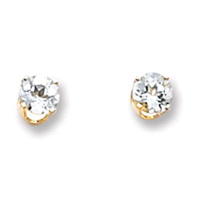 14K 4mm Birthstone Stud Earrings
