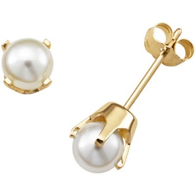 14K Gold Cultured Freshwater Pearl Earrings