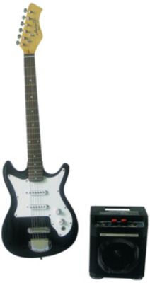 Black Electric Guitar Kit with Amp