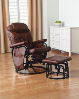 Save 35% Dk Brown Recliner+Ottmn