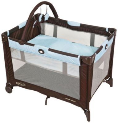 Graco Pack N Play Aqua Blue/Chocolate