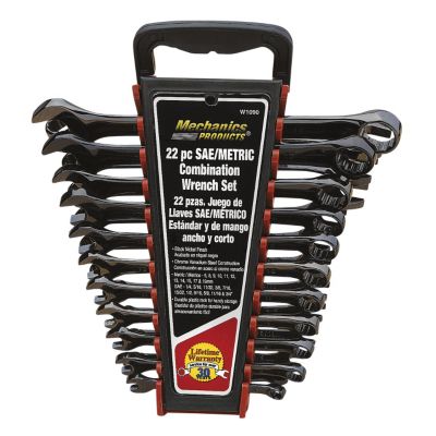 22pc Black Nickel Plated Wrench Set