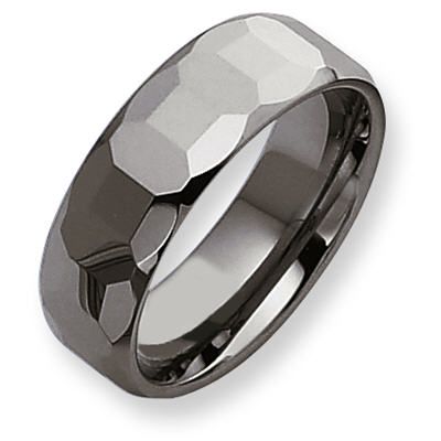 Chisel Men's Faceted Tungsten Band 8mm