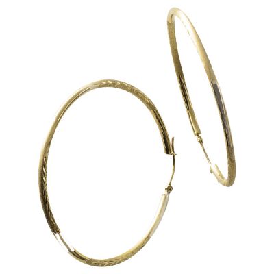 10K Gold Large Hoop Earrings