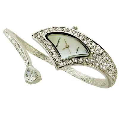 save on GettingtonLadies Manhattan MOP & Crystal Bangle Watch