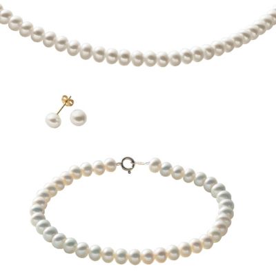 10K Cultured Freshwater Pearl 3 Piece Set