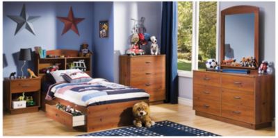 South Shore Logik Twin Bedroom Collection - Pine