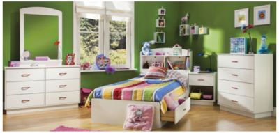 South Shore Logik Twin Bedroom Collection - White