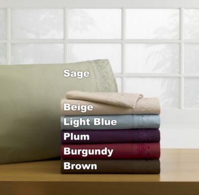 Fleur de Lis Embroidered Sheet Set